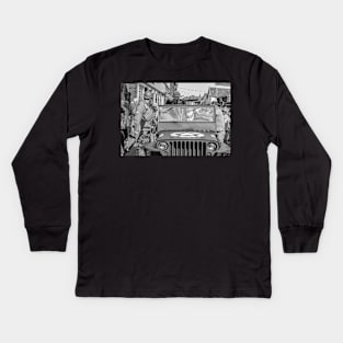 Military soldiers at the annual forties festival, Holt, Norfolk Kids Long Sleeve T-Shirt